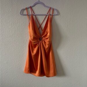 Orange Strappy Fame & Partners Mini Dress